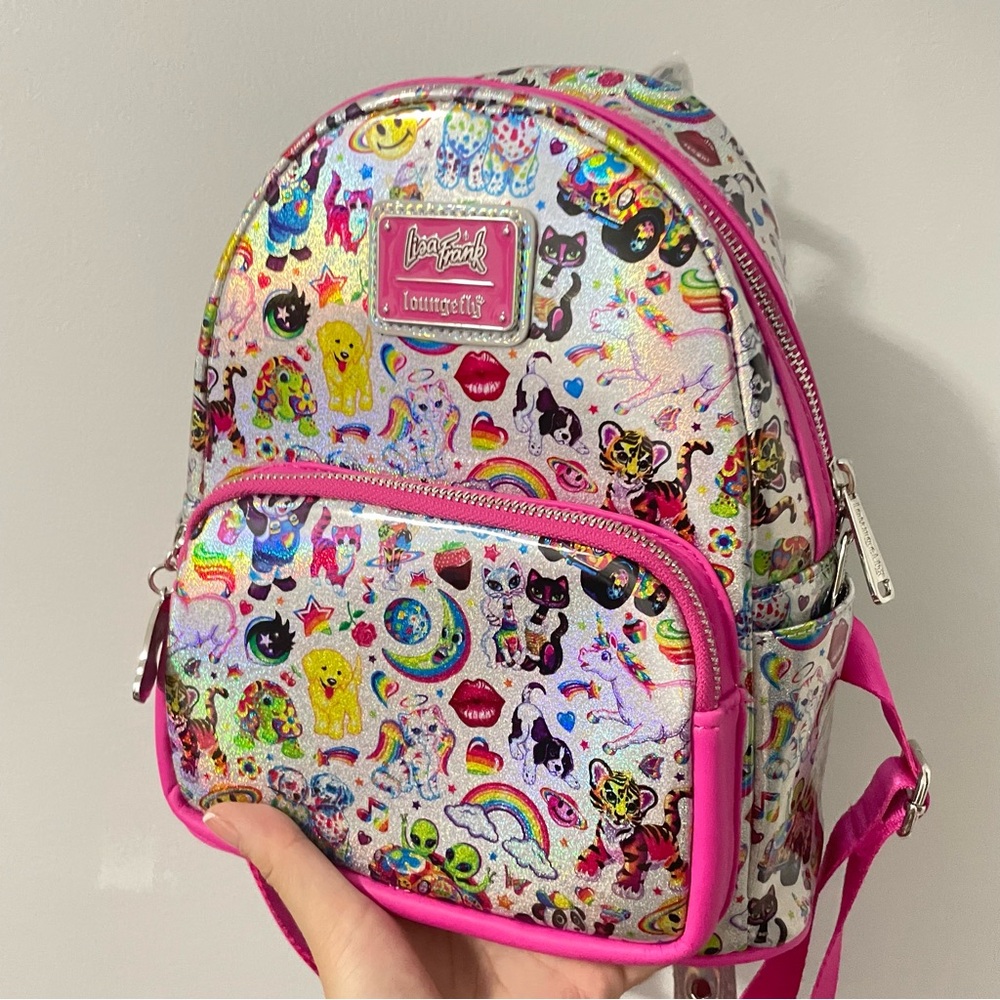 Loungefly lisa frank holographic backpack - Picture 2 of 6